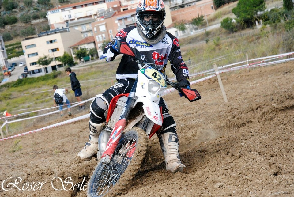 Jordi Balcells en un tram del circuit a Òdena