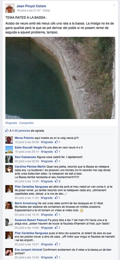 Comentaris al grup de Facebook "Millorem Capellades?"