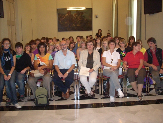 Recepció d'alumnes i professors alemanys a l'Ajuntament d'Igualada