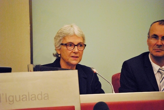 Muriel Casals a la Sala de Plens d'Igualada