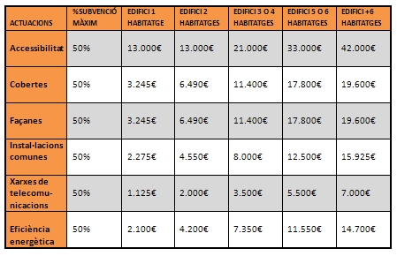 Quantia de les subvencions