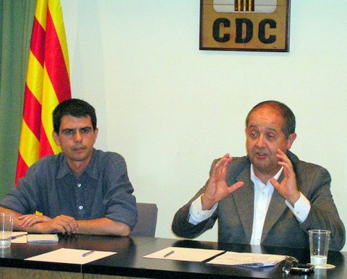 Marc Castells, al costat de Felip Puig (dreta)