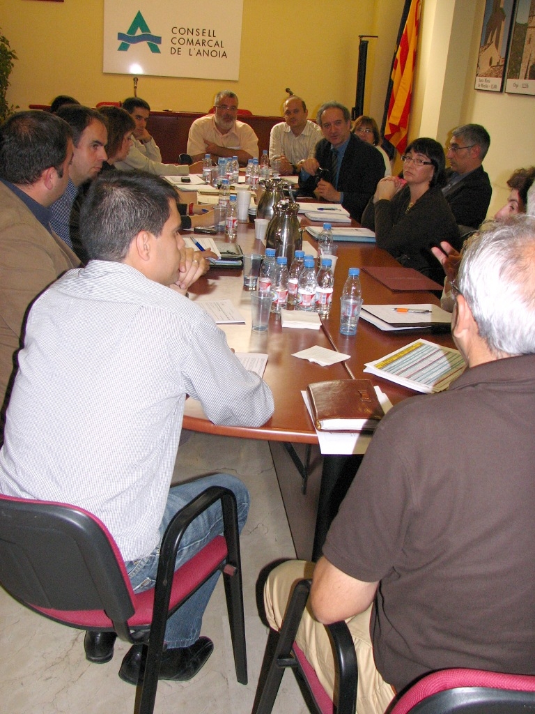 Reunió dels responsables del Consell Comarcal i el delegat territorial del Govern català, Jordi Fàbrega - V.G/ACN