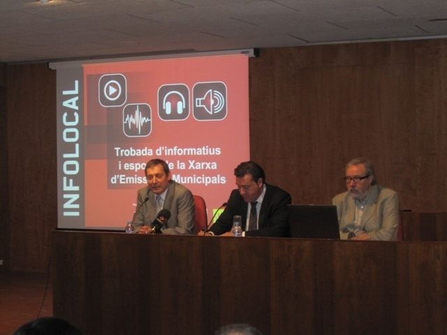 Francesc Triola, Jordi Riba i Miquel Bonastre, gerent del Consorci de Comunicació Local