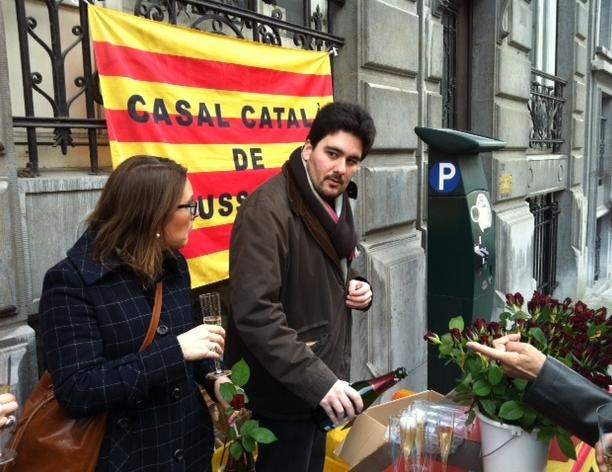 Parada de llibres i roses a Brussel·les