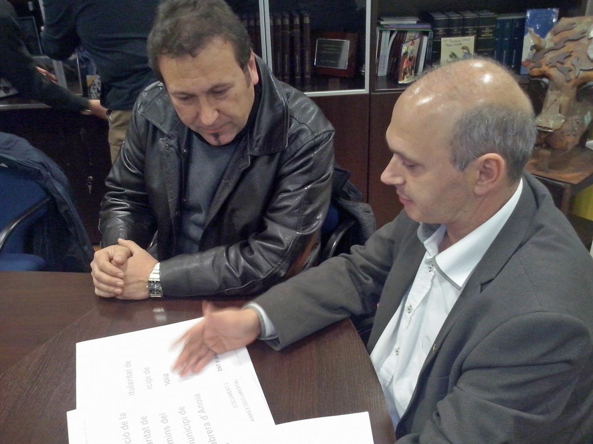 L'alcalde Salustià Monteagudo amb el diputat Jordi Fàbrega