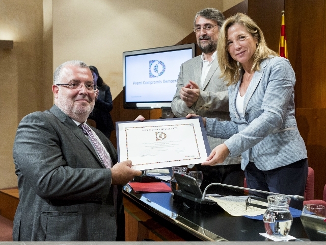 Xavier Boquete amb Joana Ortega, també d'UDC