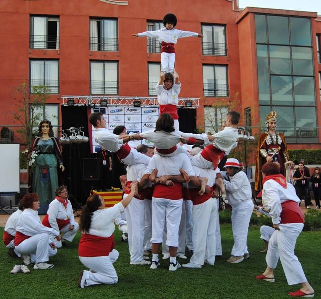 Un moment de l'actuació dels Falcons de Piera