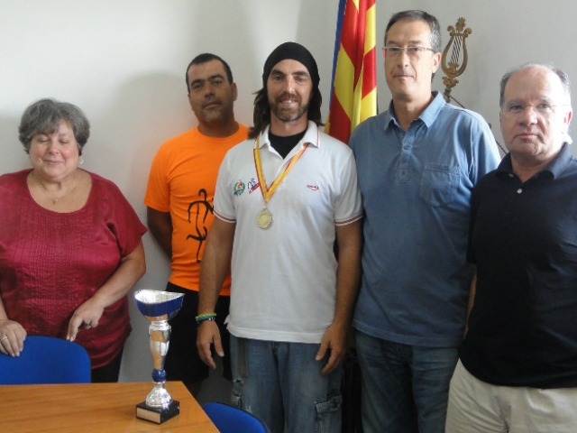 Recepció de Manel Martín a l'Ajuntament de Carme