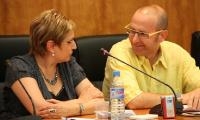 Josefina Altarriba, PSC, i Jordi Madrid, ERC.