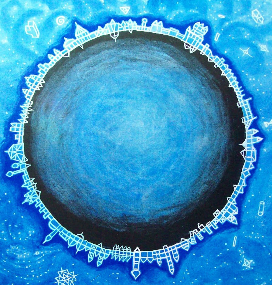 Una de les seves obres 'Mundo Azul'