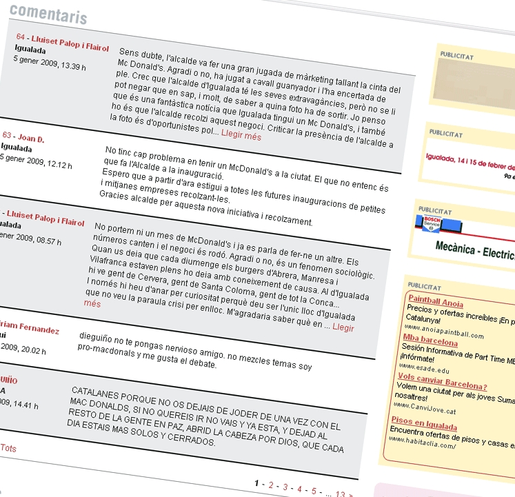 Secció de comentaris d'anoiadiari·cat