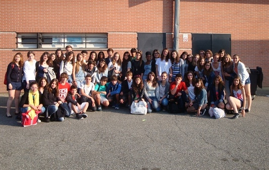 El grup d'alumnes d'intercanvi