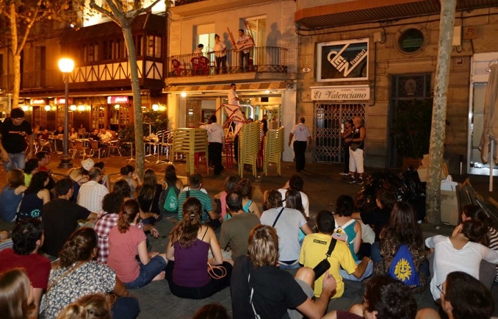 Penjada de cadires al Clein. Foto Aj. Igualada