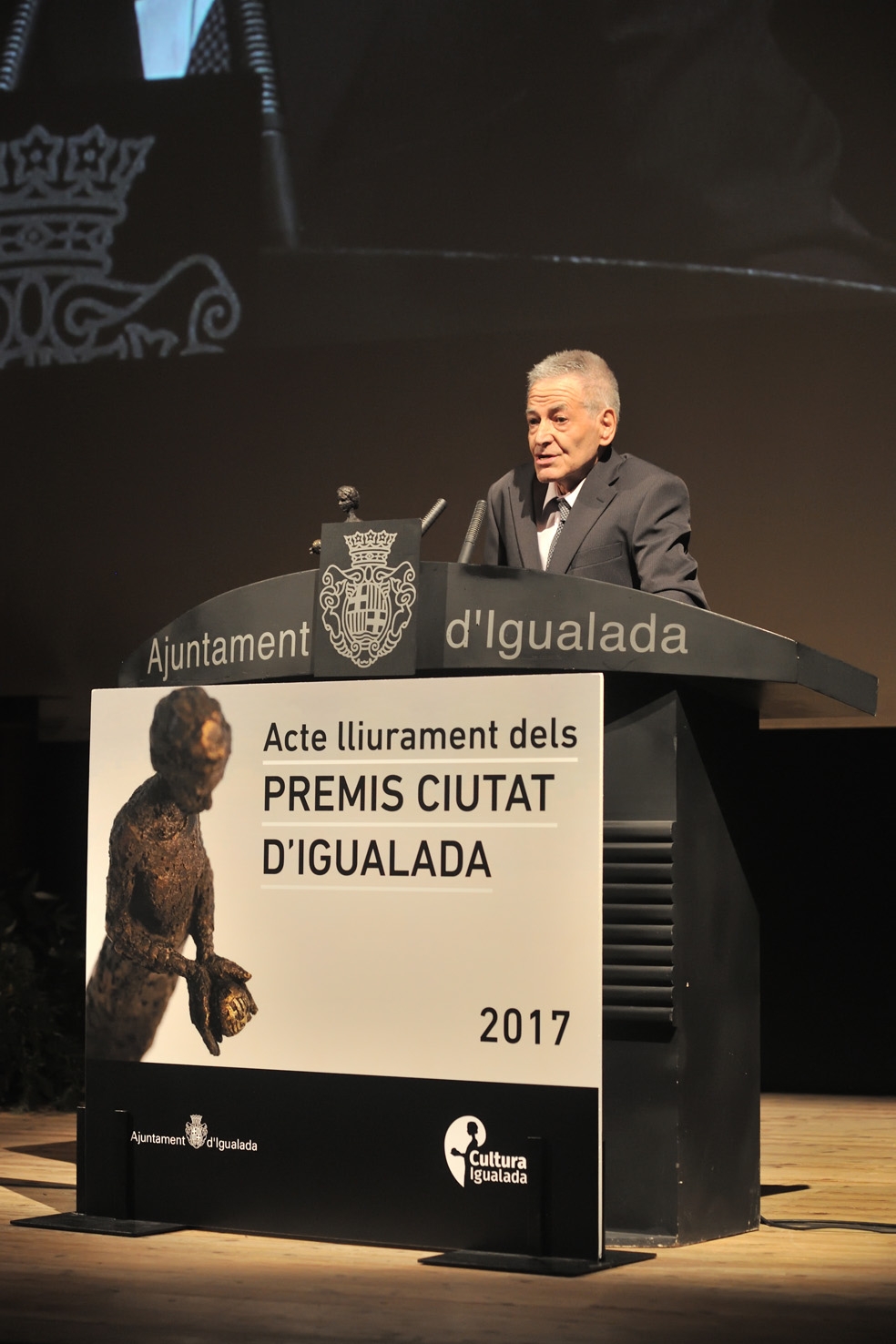 Jaume Farrés, guanyador ex aequo del primer Premi d'Honor Ciutat d'Igualada.  Foto: Aj.Igualada