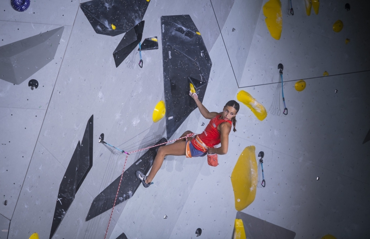 Maci&agrave; a la final del m&oacute;n juvenil d'escalada. Foto: Antti Peltola.