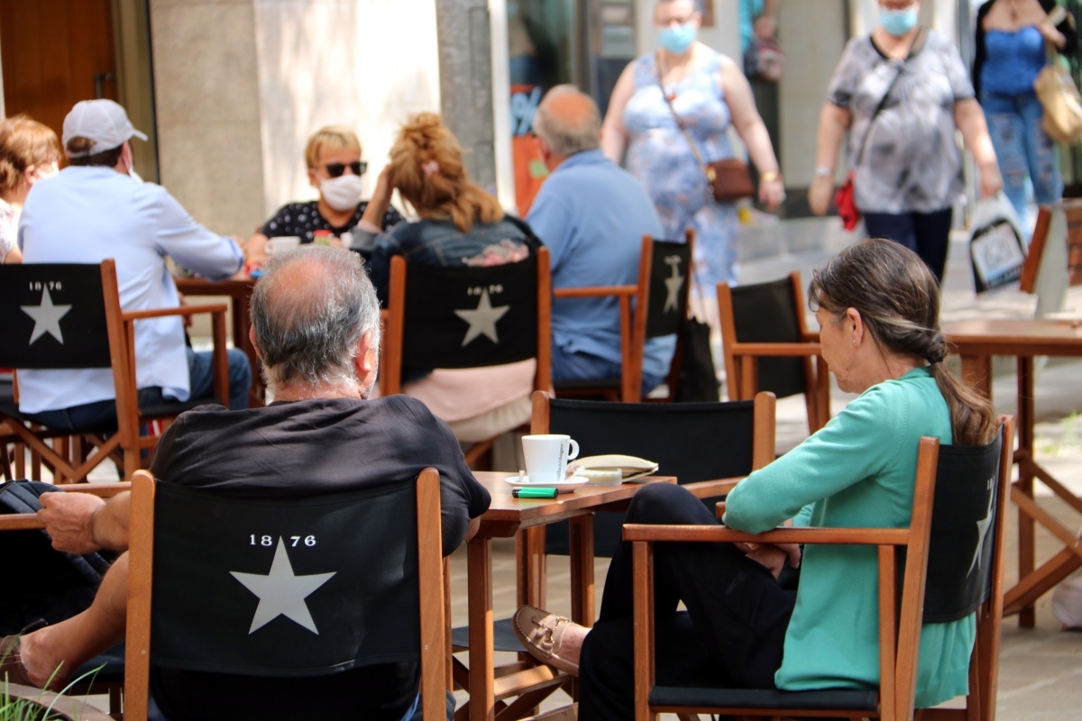 Una terrassa del centre d'Igualada FOTO: ACN