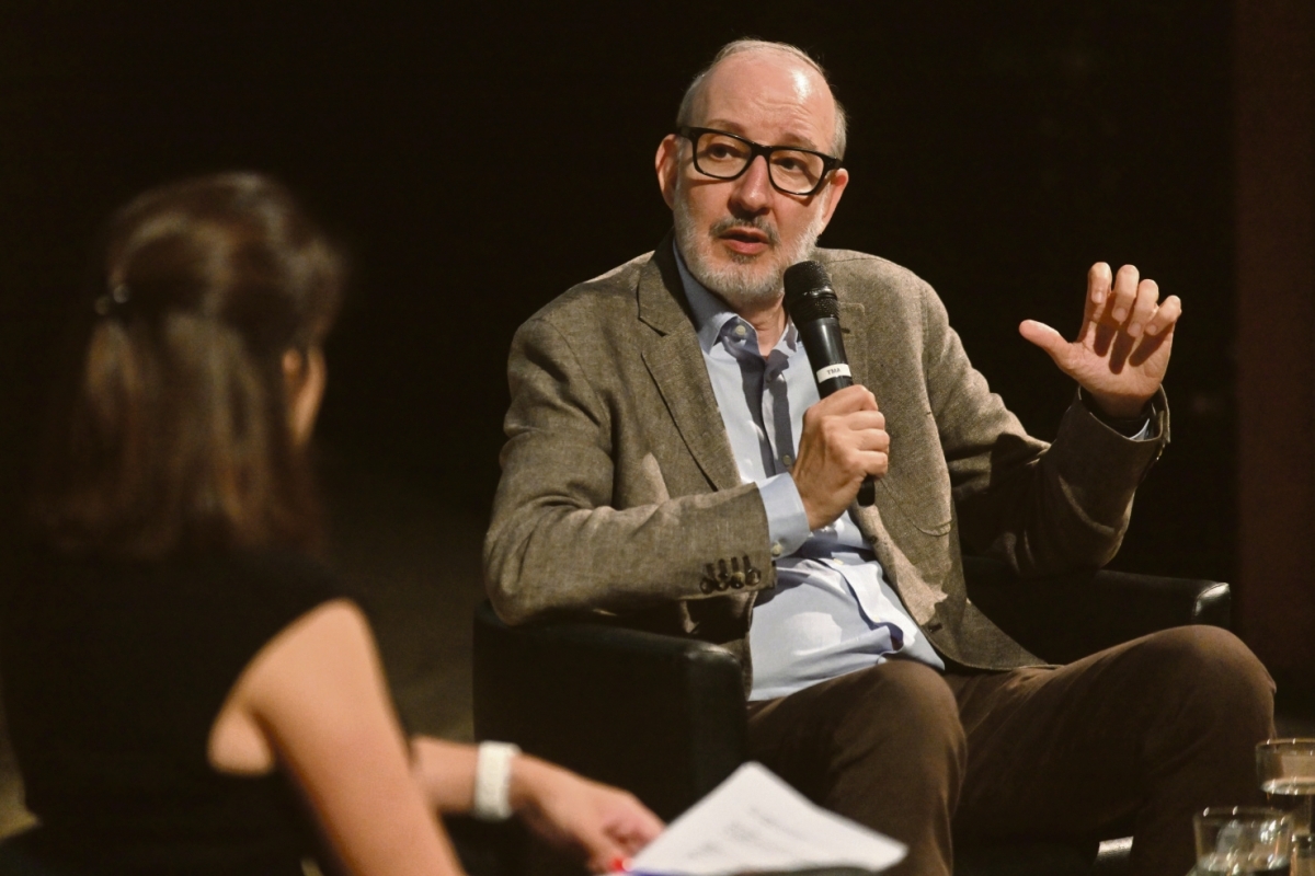 Antoni Bassas conversant amb Mar Martí. Joan Solé.