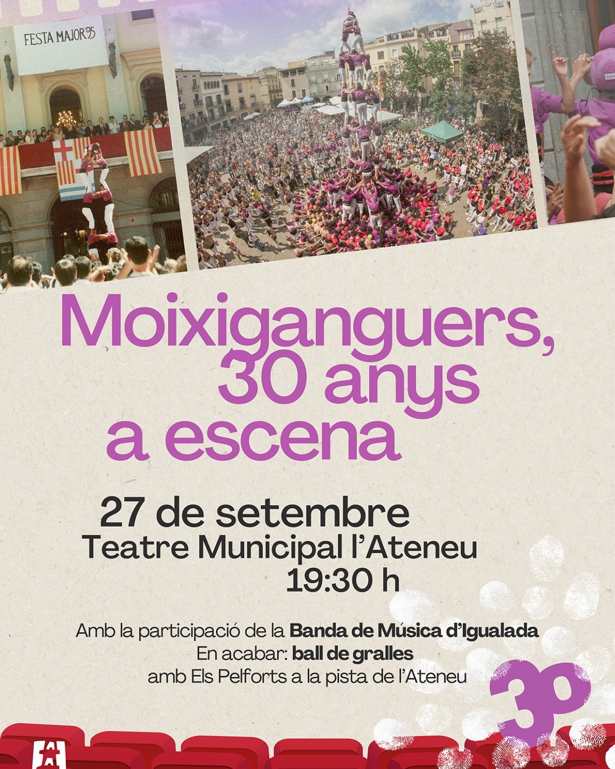 Cartell de l'acte. Moixiganguers d'Igualada.