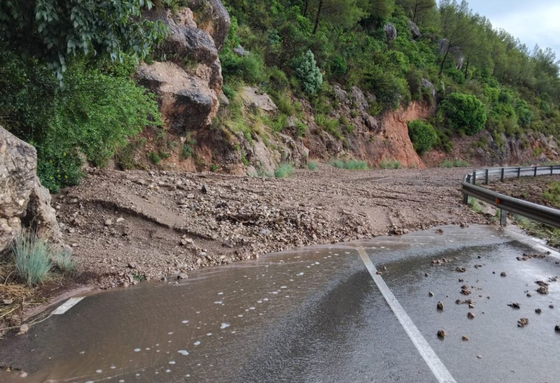 Esllavissada provocada pel temporal. DIBA.