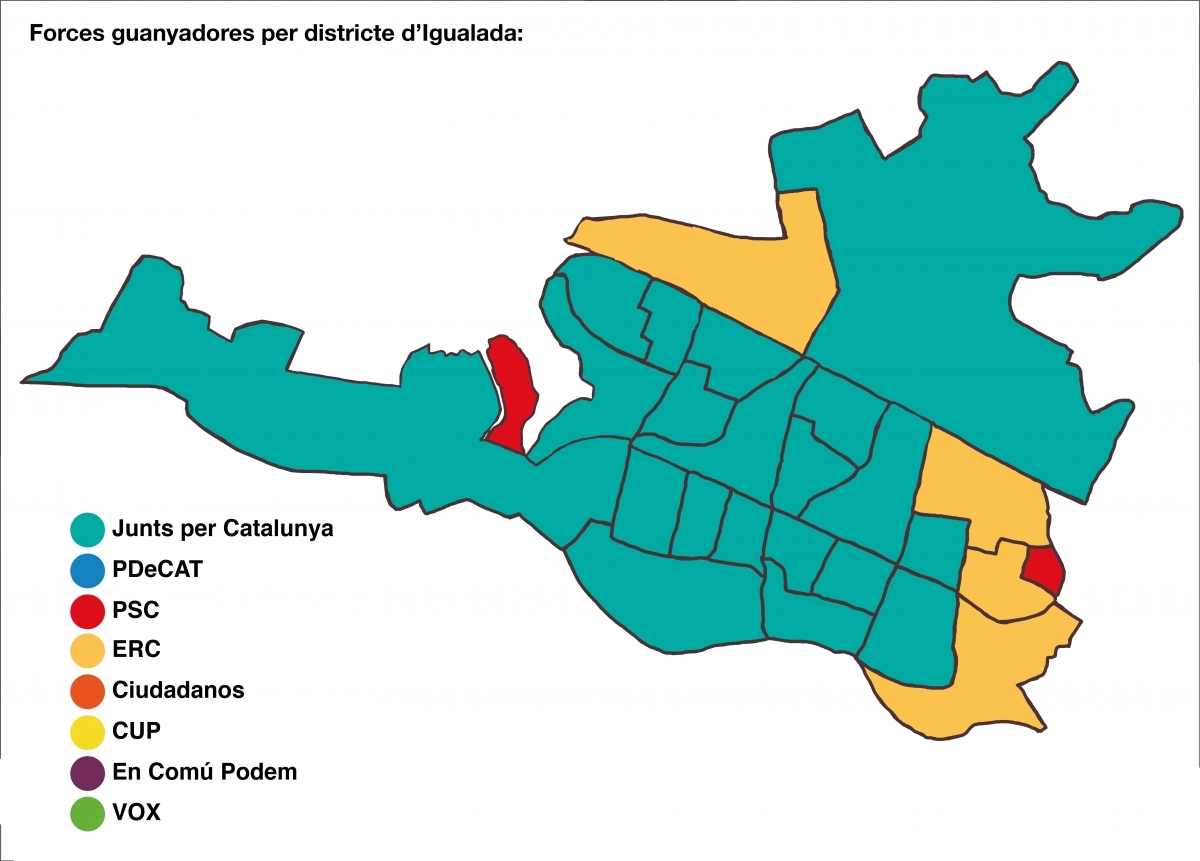 Les seccions electorals igualadines INFO: A.C