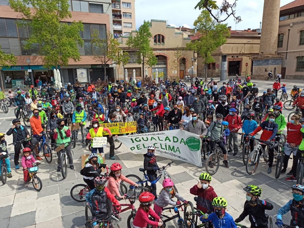 L'arribada dels ciclistes a Cal Font, aquest dissabte