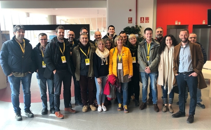 Els representants d'ERC Anoia, al congrés penedesenc