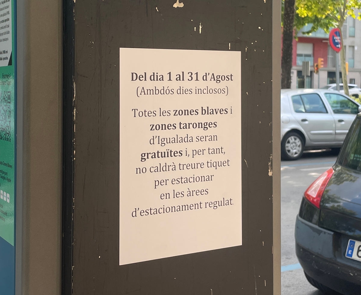 Parquímetre durant l'agost. Marc Soler.