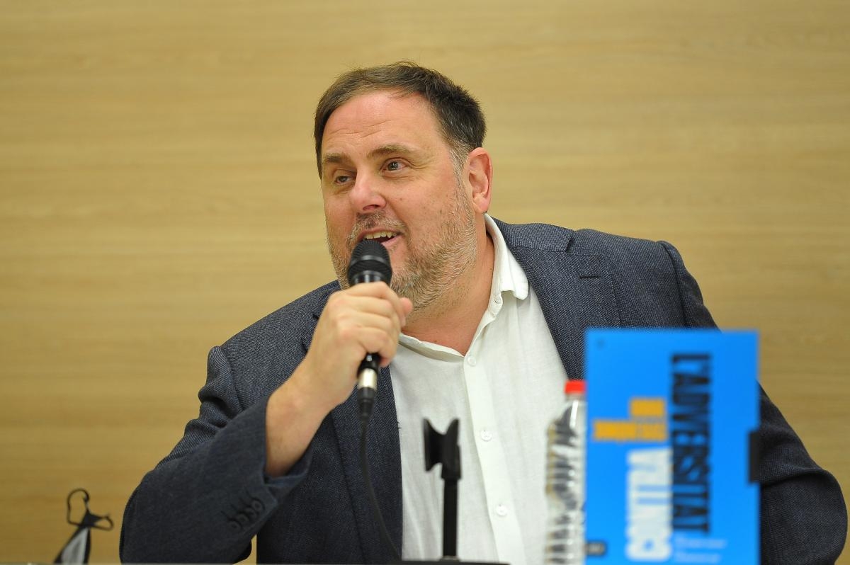 Junqueras a la presentació del llibre a Terrassa (Foto: Diari de Terrassa)