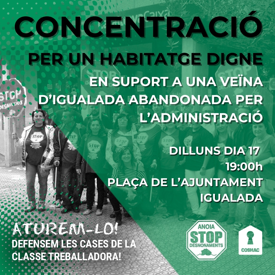 Cartell de la concentració. PAH.