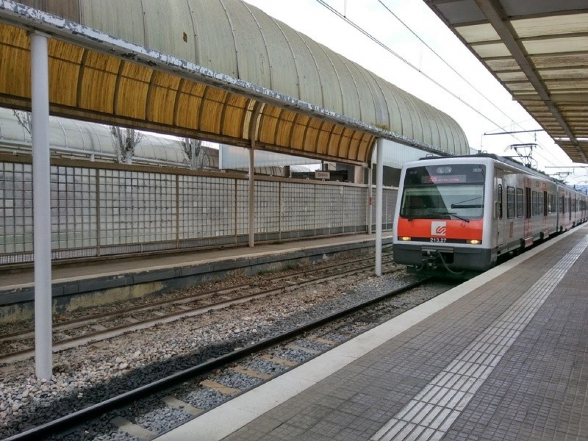 L'estació igualadina, punt terminal de la línia Llobregat-Anoia