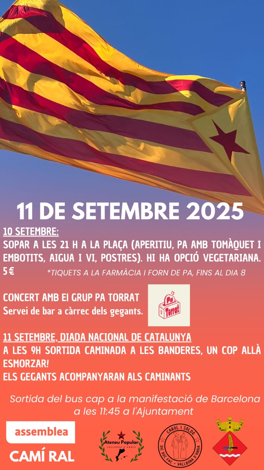 Programa activitats. Ajuntament de Vallbona.