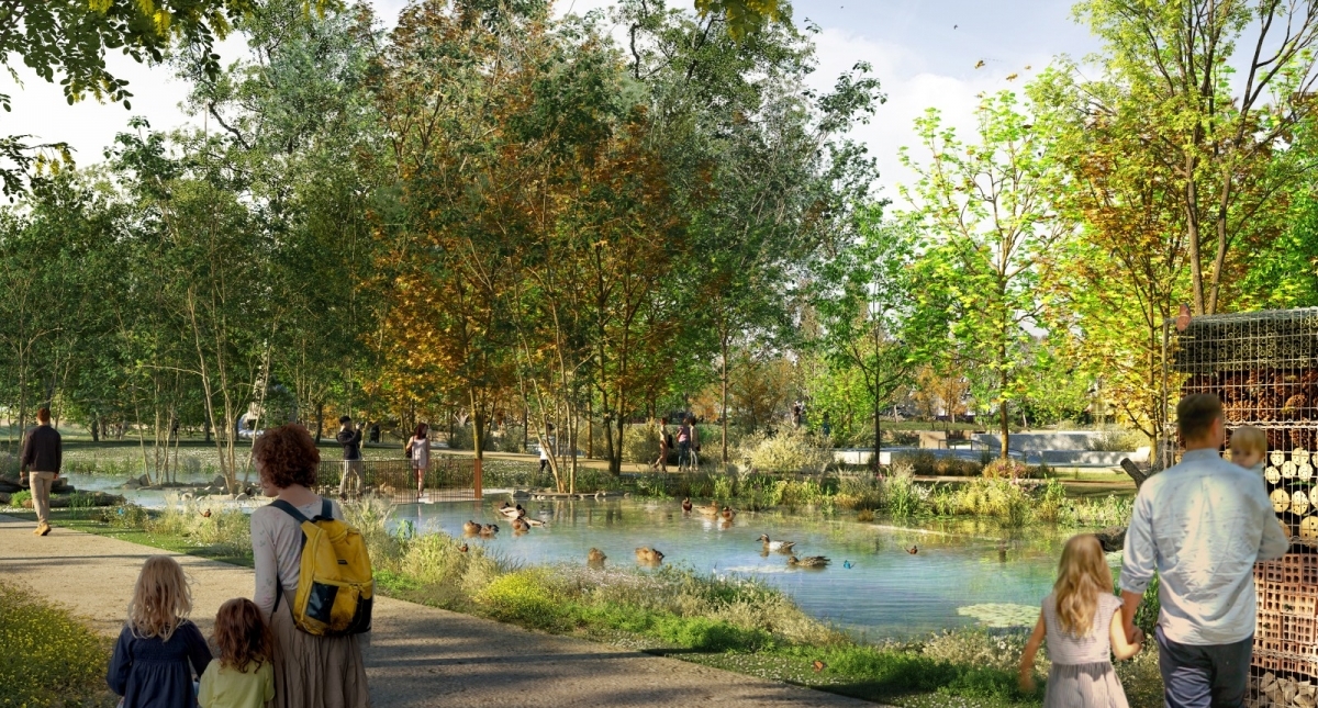 Imatge virtual del projecte del futur biollac al Parc Central