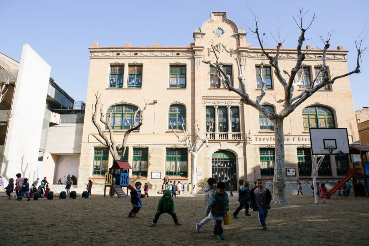 El pati de les Escoles de l'Ateneu, en una imatge d'arxiu