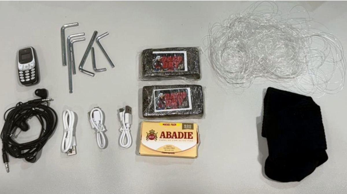 Objectes introduïts a la presó. Departament de justícia.