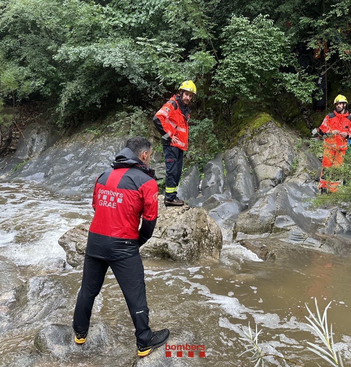 Moment del rescat. Bombers de la Generalitat.