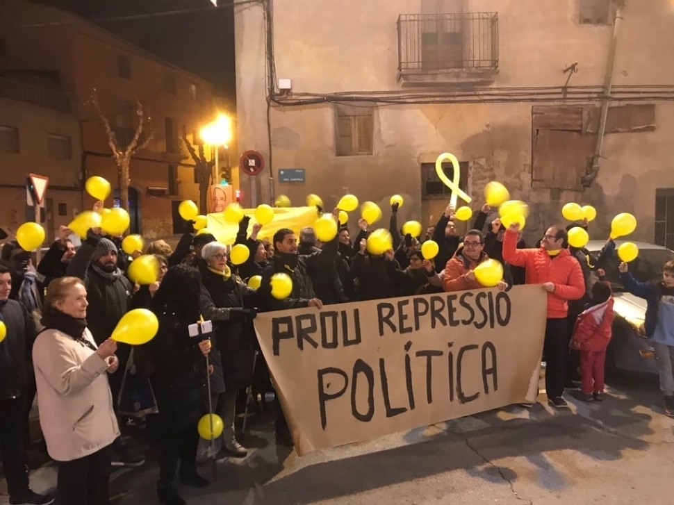 Una manifestació contra els expedients, el 2018