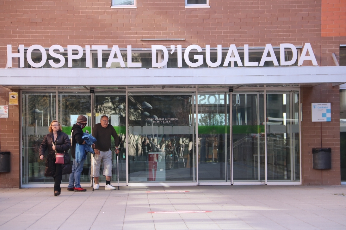 L'accés a l'Hospital d'Igualada FOTO: ACN