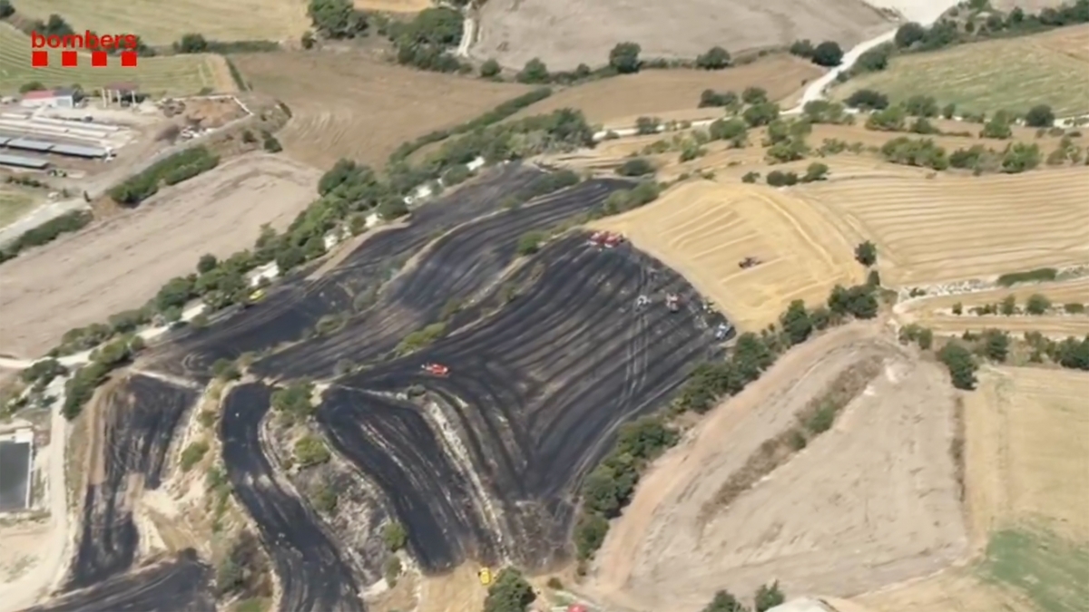 Zona cremada. Bombers de la Generalitat de Catalunya