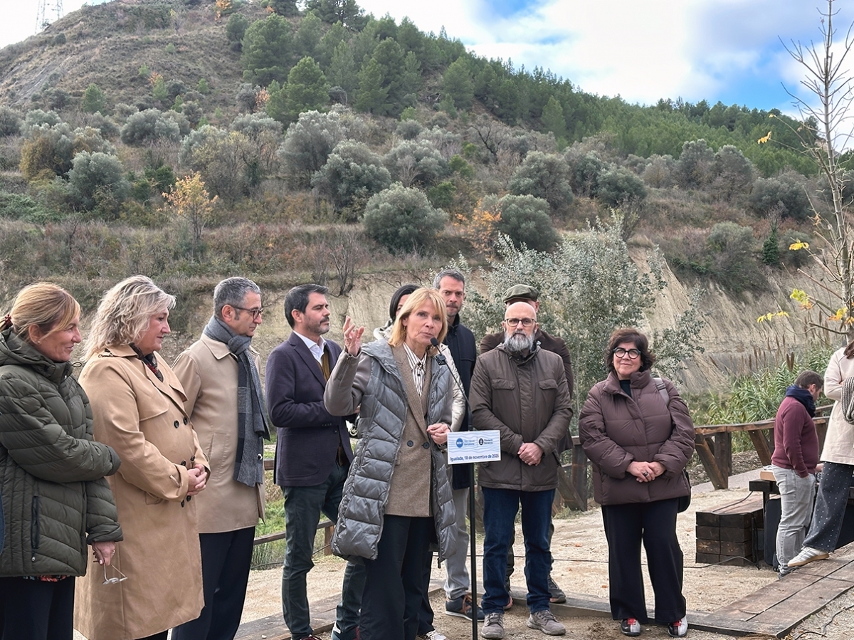 Lluïsa Moret durant la inauguració. Marc Soler.