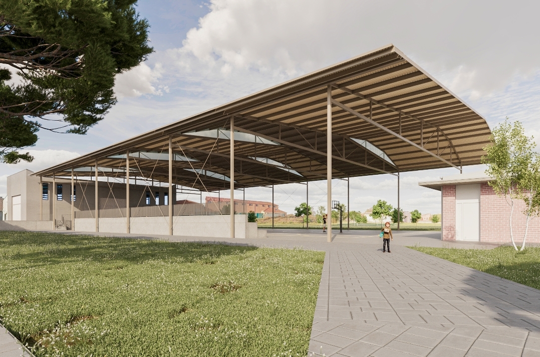 Render de la nova coberta. Ajuntament dels Prats de Rei.