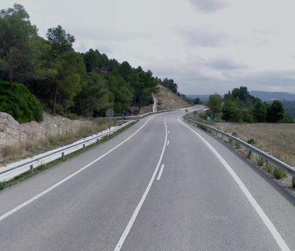 El tram de la carretera C-1412, prop d'on es va produir el sinistre