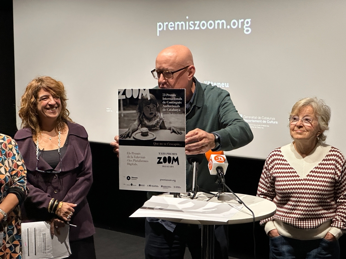 Pep Valls presentant el cartell. Marc Soler.