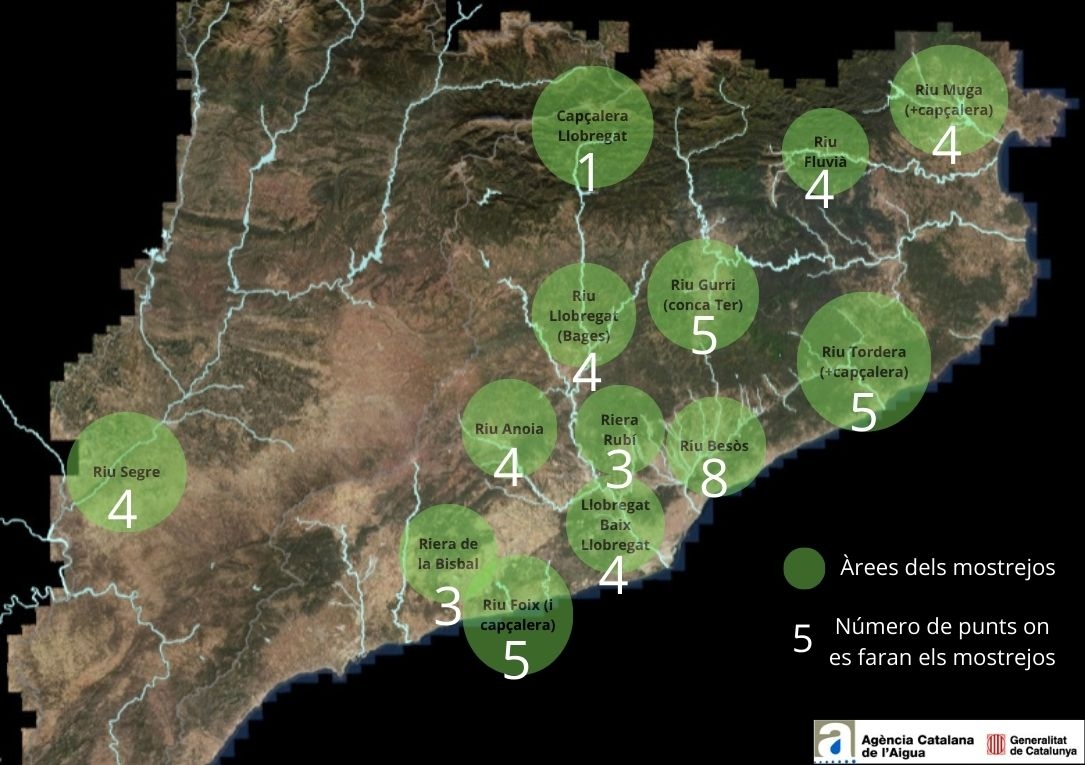 Punts de mostreig. ACA.