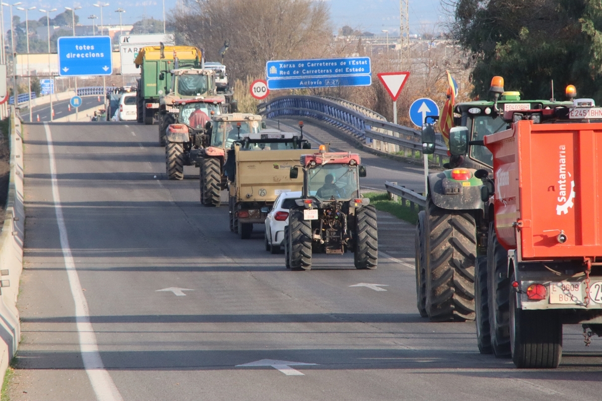 Tractors durant les mobilitzacions. Foto: Eloi Tost. ACN.