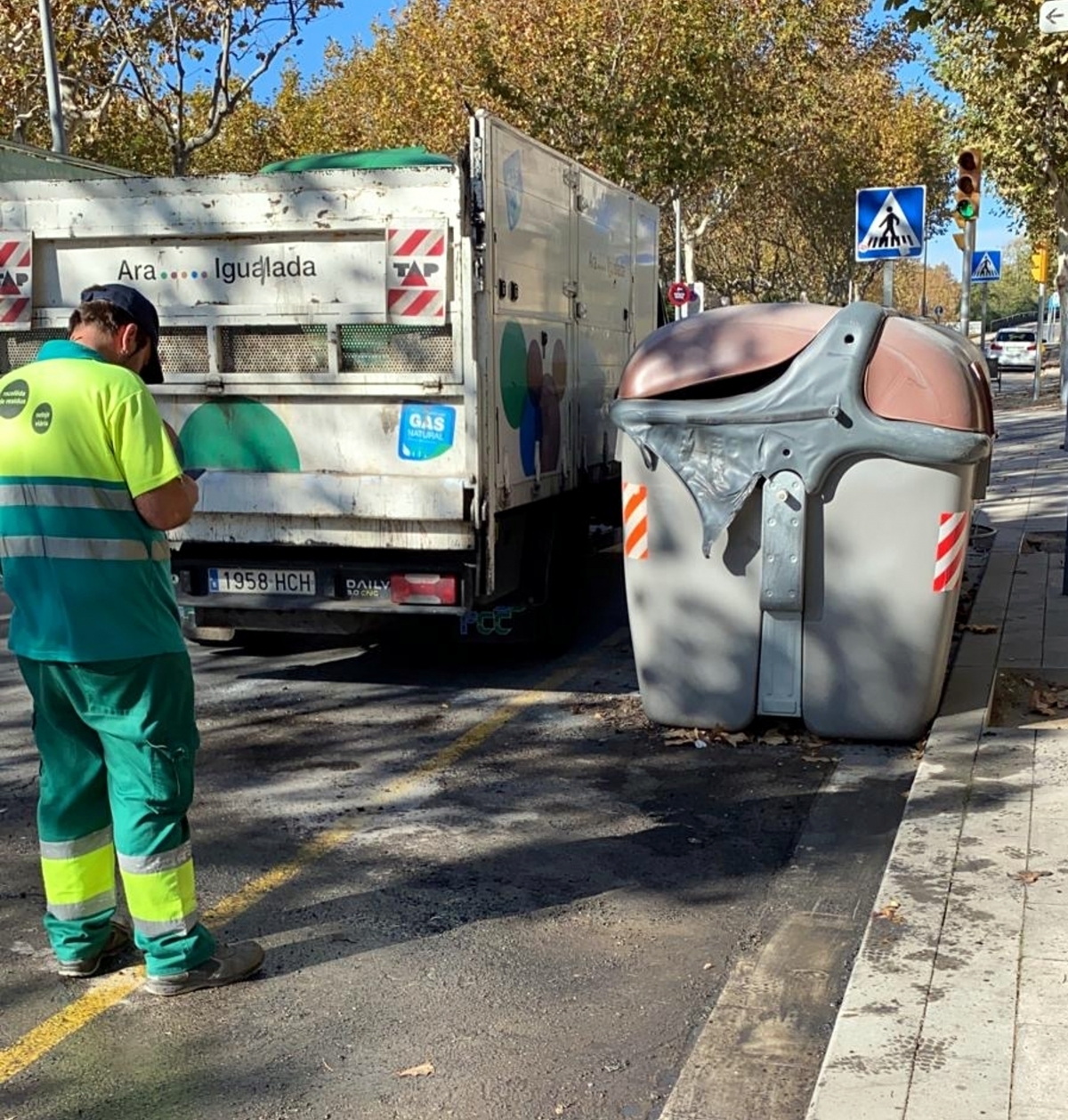 La neteja del Passeig, durant l'1 de novembre FOTO: ACN