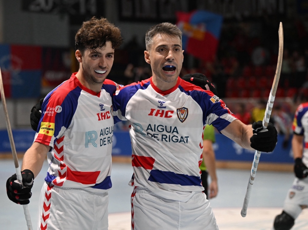Jugadors de l'Igualada celebrant un gol. Xavi Garcia. IHC.