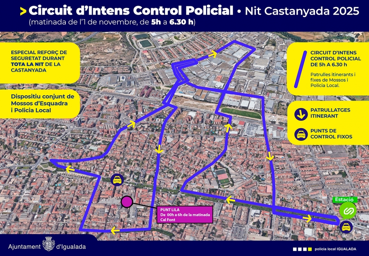 Circuit d'intens control policial. Ajuntament d'Igualada.