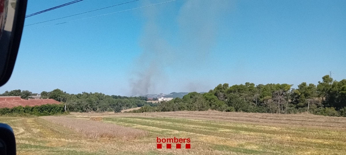 Imatge del foc. Bombers de la Generalitat de Catalunya.