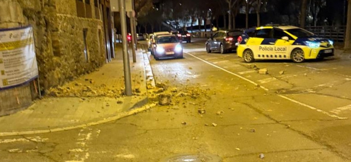 Zona afectada pel despreniment. Foto: Jaume Estap&eacute;.